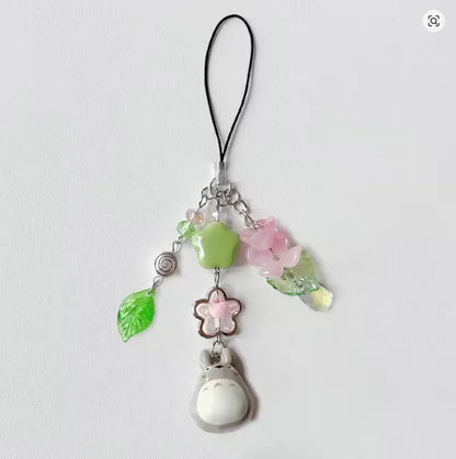 Beaded Phone Chain Cute Bear Strawberry Y2K Handbag Keychain