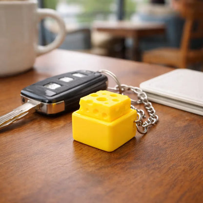 Cheese Fidget Keychain