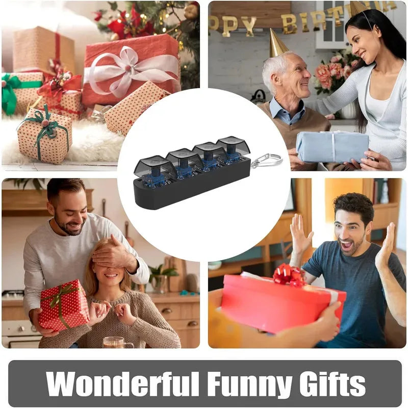 Keyboard Fidget Toy – 4-Key Mechanical Keychain Stress Toy