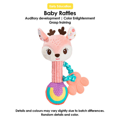 Soft Baby Rattle – Stuffed Animal Sensory & Crinkle Toy