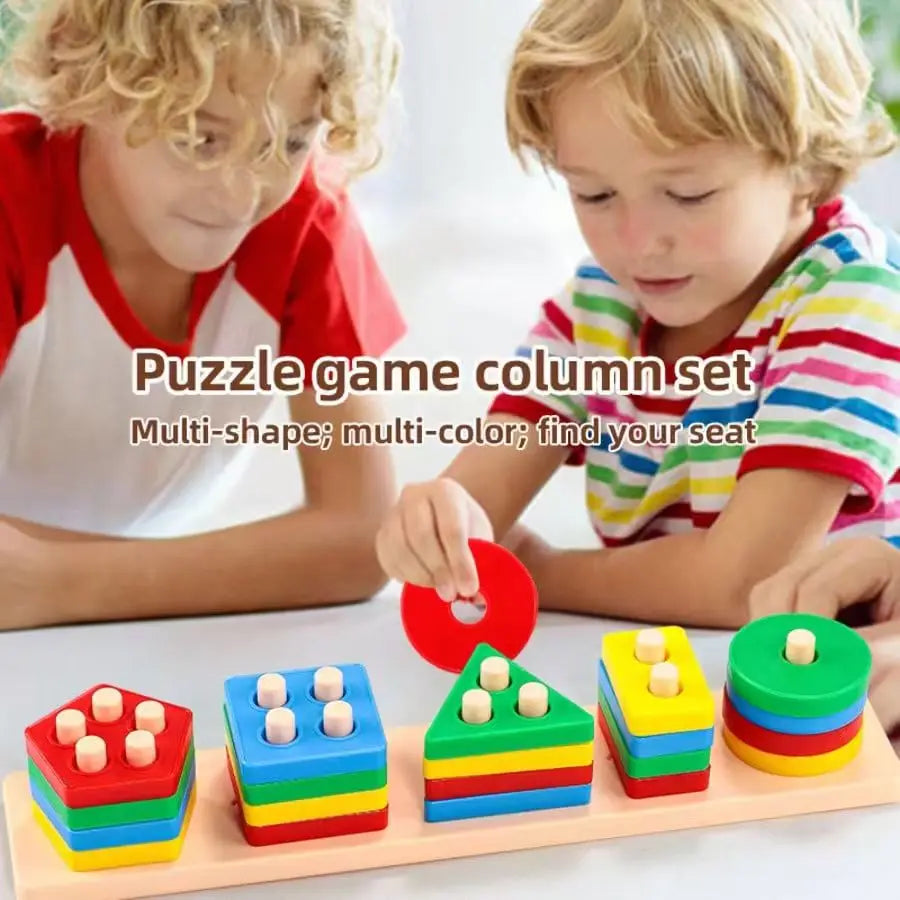 Shape Matching Toy – Wooden-Style Peg Game for Early Learning