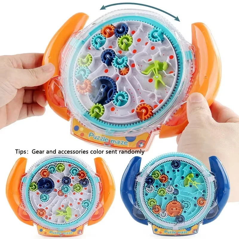 3D Puzzle Maze Toy – Transparent Rolling Ball Challenge for Kids
