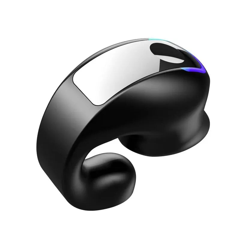 Open Ear Wireless Headphones with Clip-On Design and Microphone