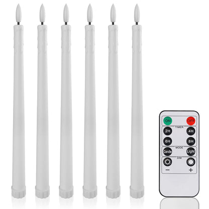 LED Flameless Taper Candles with Remote and Timer, 12/24 Pack