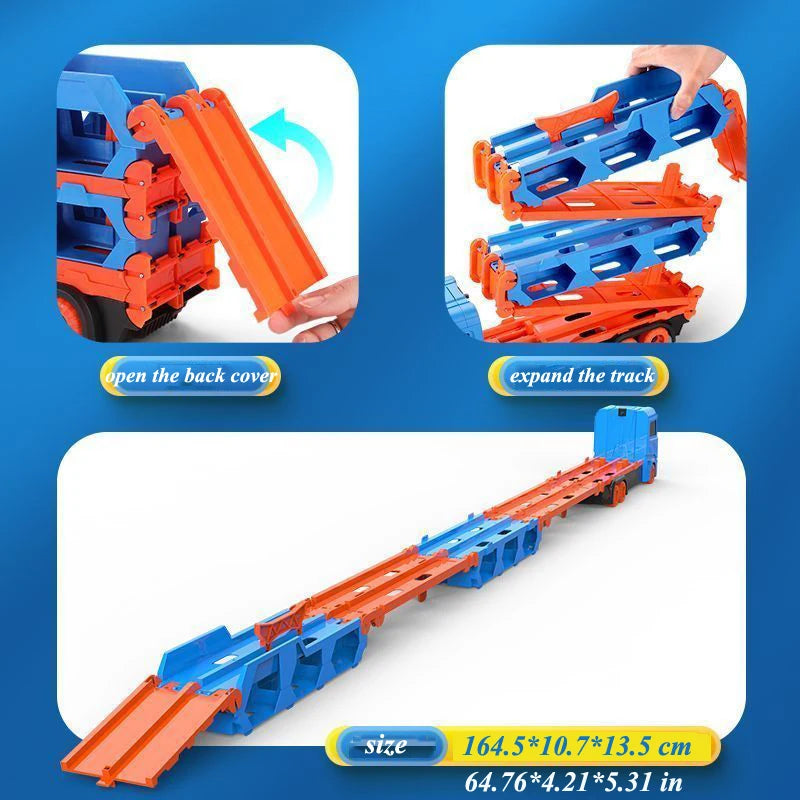 Toy Car Transporter Truck – Folding Racing & Storage Vehicle for Kids