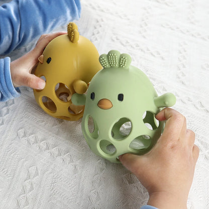 Baby Silicone Teether Cartoon Chick Chewing Toy