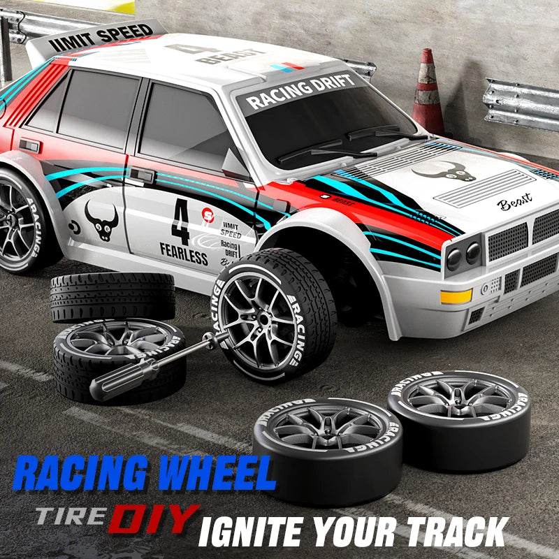 1:24 Scale RC Car 4WD Drift with LED Lights and 2 Speeds