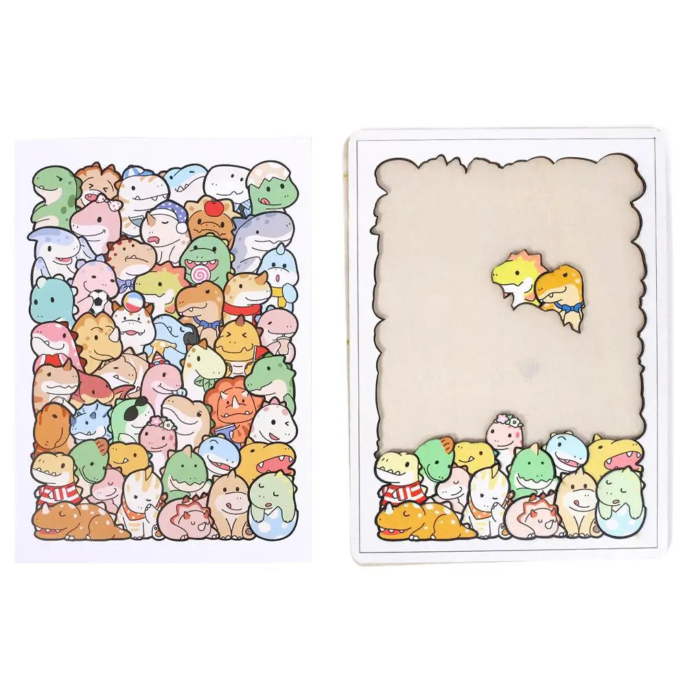 Wooden Animal Puzzle – 50 Piece Irregular Educational Jigsaw