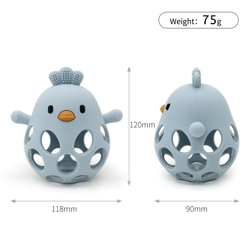 Baby Silicone Teether Cartoon Chick Chewing Toy