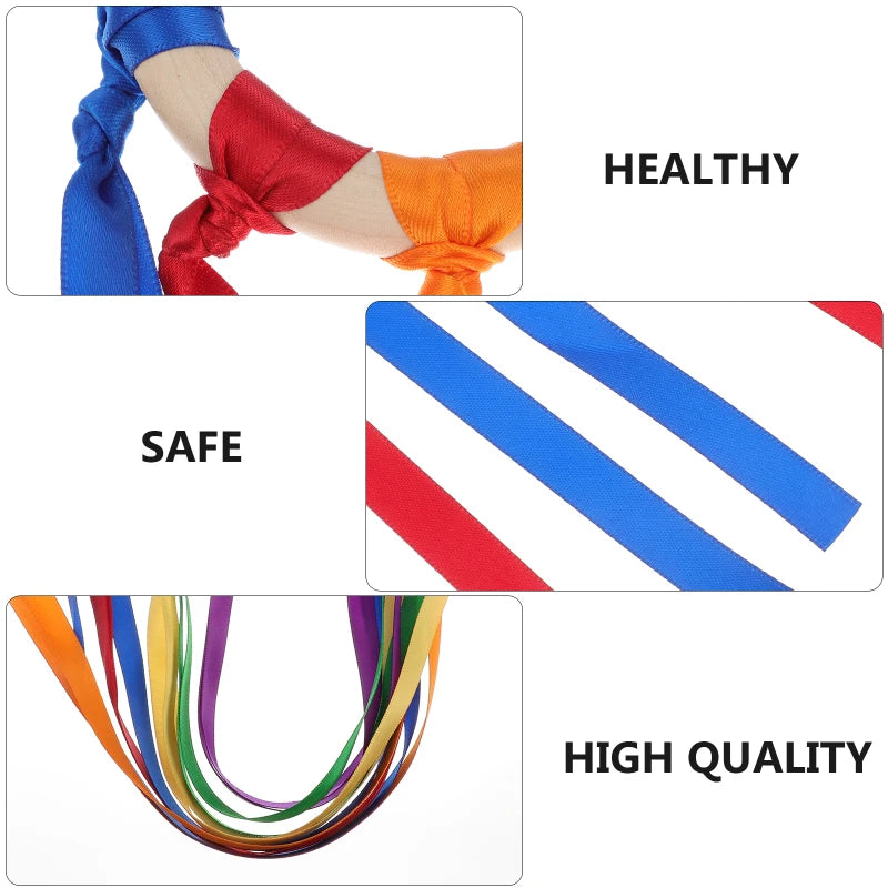 Montessori Ribbon Toy – Rainbow Sensory Streamer for Kids