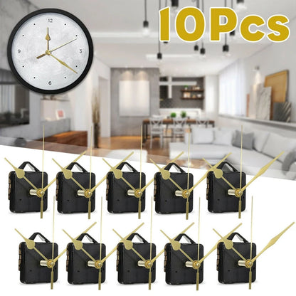 Silent Quartz Clock Movement Kit – 10 Sets for DIY Repair