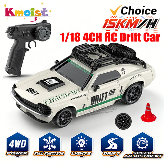 RC Drift Car – 1:18 2.4G Remote Control Racing Car with Lights