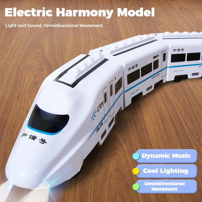 Electric Train Toy with Lights and Sounds – DIY Railway Set