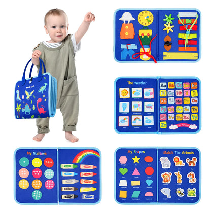 Montessori Busy Board – Toddler Busy Book Fine Motor Learning Toy