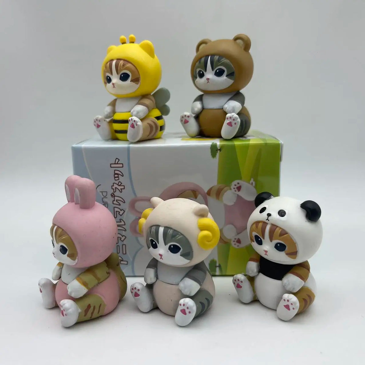 4cm Animal Headwear Action Figure Set – PVC Blind Box