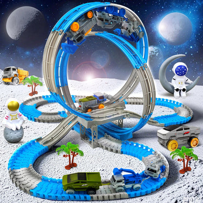 Flexible Race Track Toy Car with Magic Climbing Action