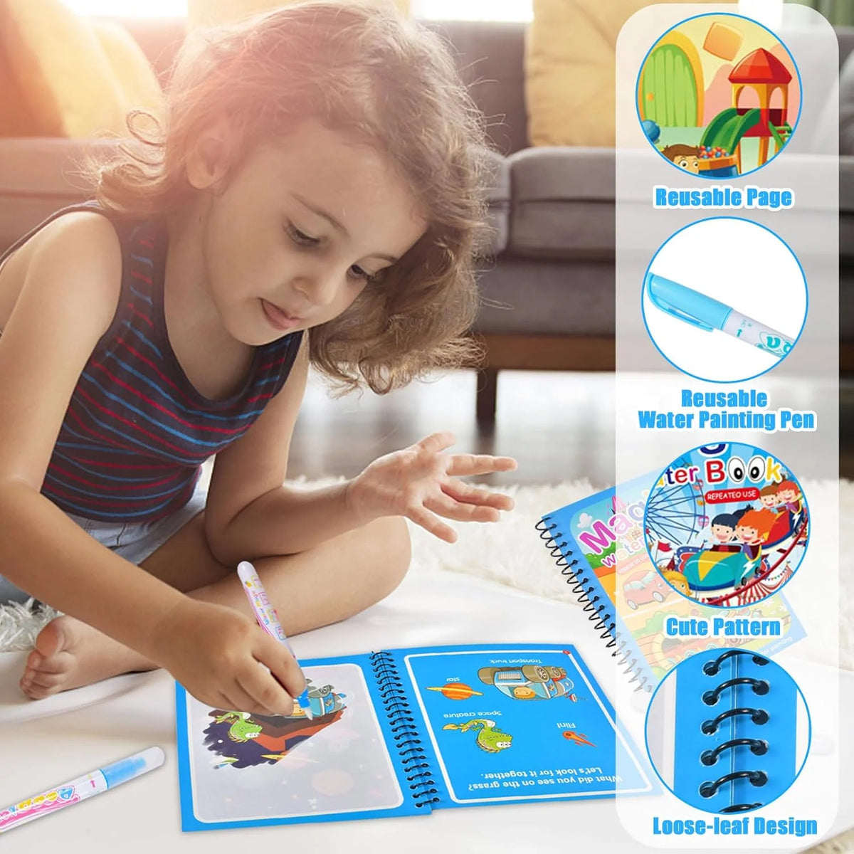 Magic Water Drawing Book