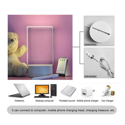 LED Message Board Night Light – USB Acrylic Write-On Lamp
