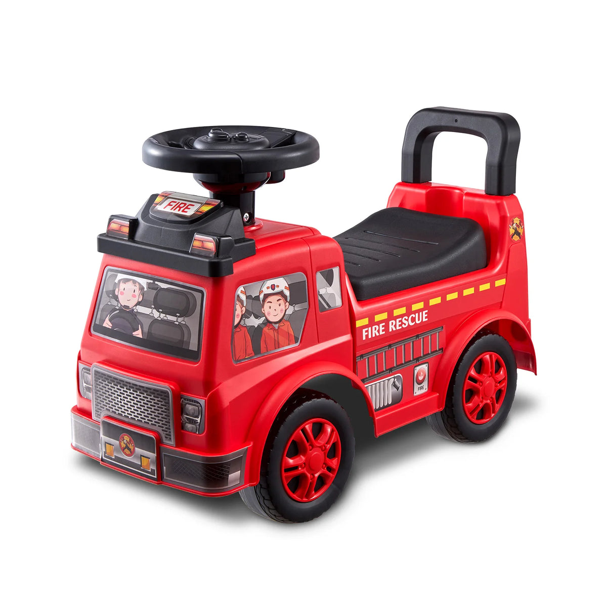 Kids Ride On Push Car with Music Steering Wheel and Storage