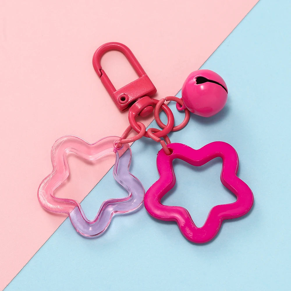 Fashion Keychain with Lobster Clasp Plastic Decorative Key Ring