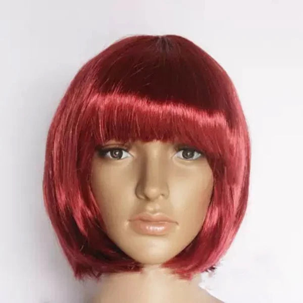 Short Bob Cosplay Wig – Synthetic Anime Costume Hair