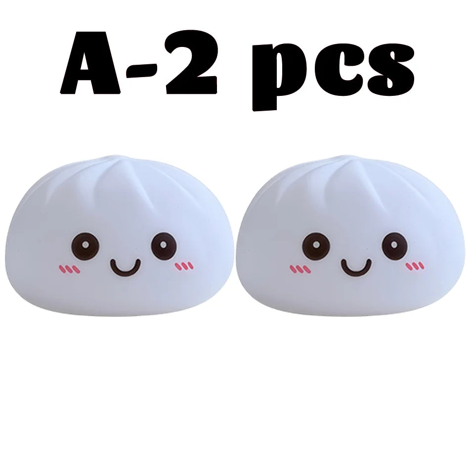 Dumpling Night Light LED Desktop Lamp Cute Glowing Décor