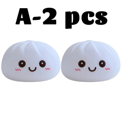 Dumpling Night Light LED Desktop Lamp Cute Glowing Décor