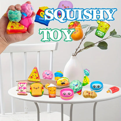 10-Piece Mini Food Squishy Toys – Slow-Rising Squeeze Set