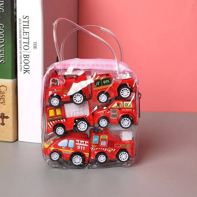 Diecast Toy Cars – 6-Piece Pull Back Mini Vehicle Set