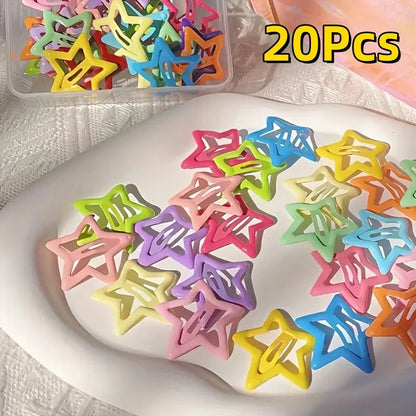Girls Hair Clips – Star-Shaped Alloy Hairpins, 20/50Pcs