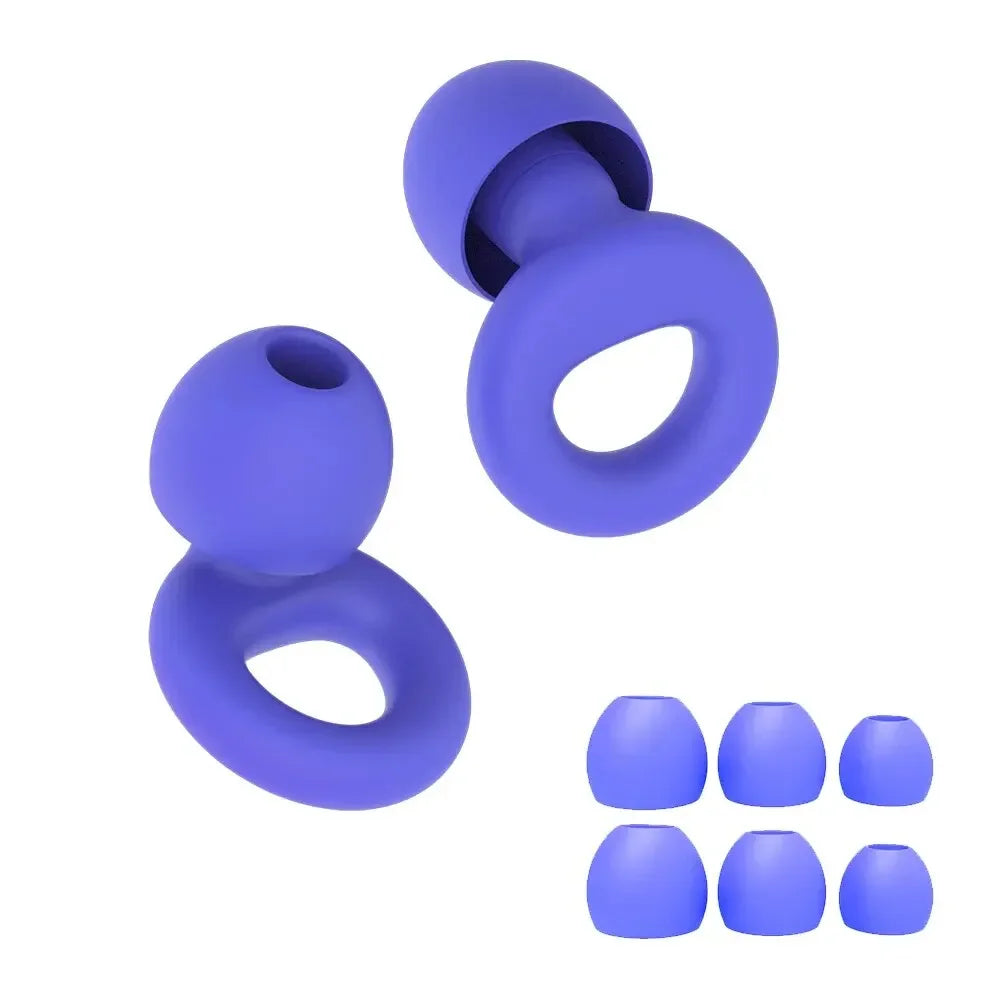 Quiet Ear Plugs for Noise Reduction – Super Soft, Reusable Hearing Protection for Sleep,Swim, Work 8 Ear Tips in XS/S/M/L