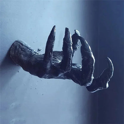 Gothic Hand Wall Hanger – Resin Witch Statue & Wall Decor