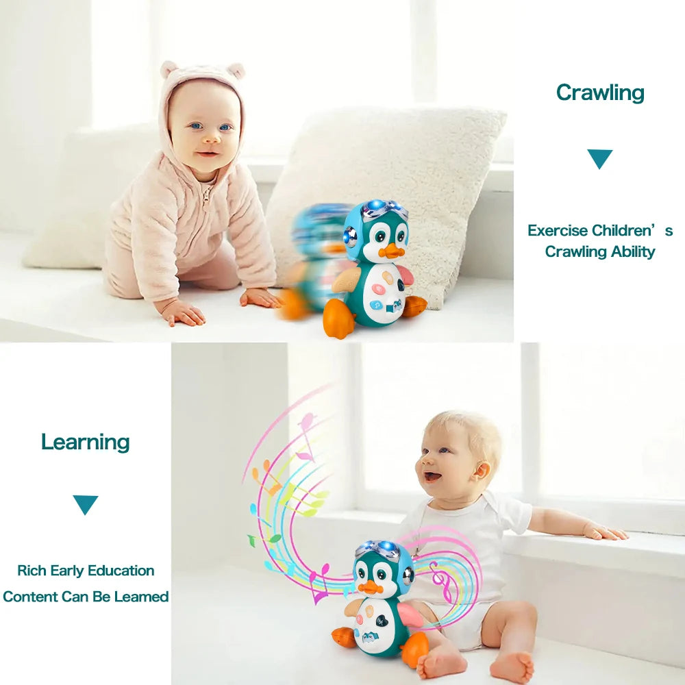 Musical Penguin Toy with Lights and Movement for Kids