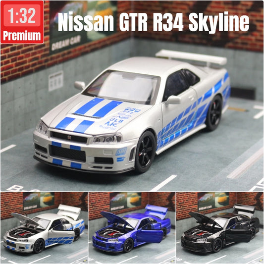 Diecast Toy Car – 1:32 Scale Metal Pull Back Model Vehicle