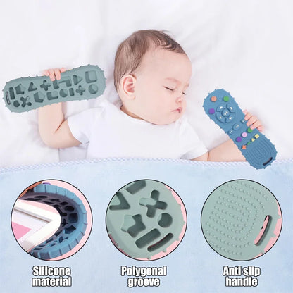 Silicone Baby Teether TV Remote Shape Soothing Sensory Toy