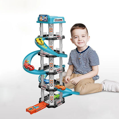 Race Track Ramp Toy – Gliding Car Rail Set for Kids