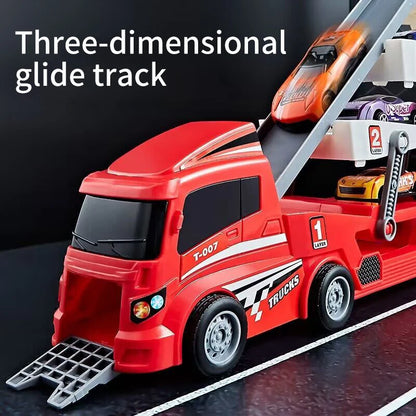 Pop-Up Container Truck Toy with 6 Alloy Wheels