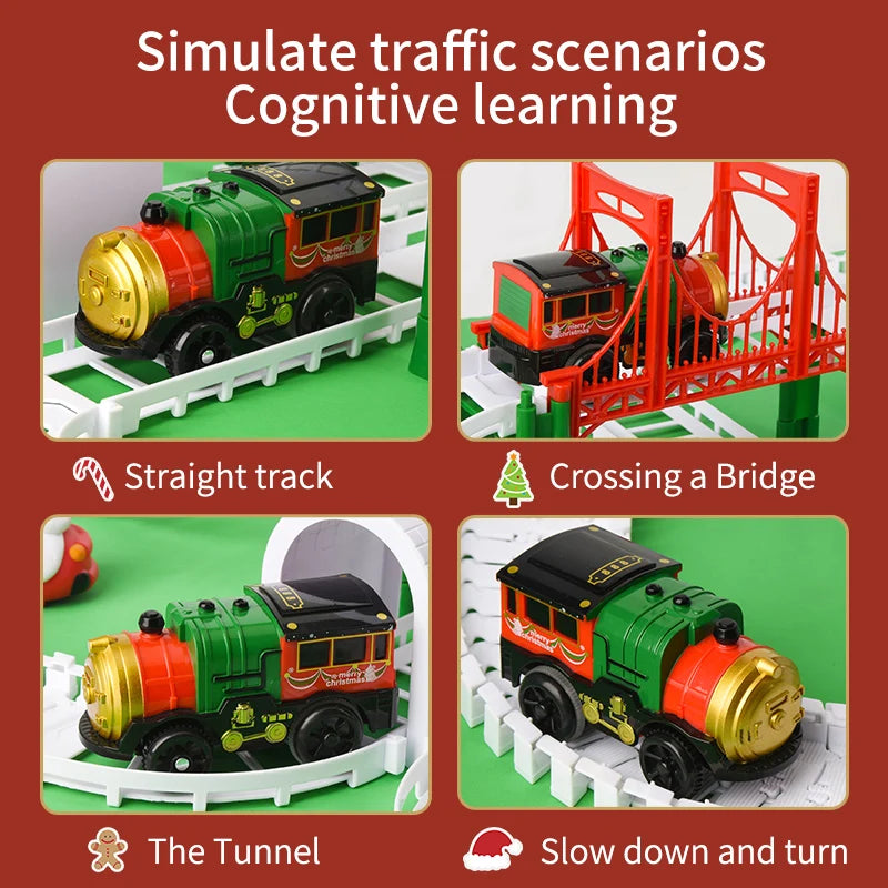 Christmas Track Train Toy – Plastic Track Toy for Kids