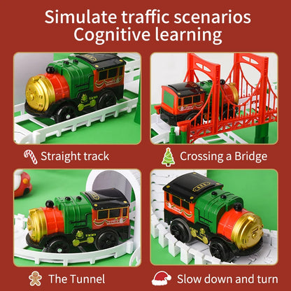 Christmas Track Train Toy – Plastic Track Toy for Kids