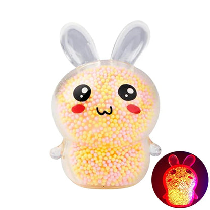 Glowing Light Squid Bunny Stress Ball – Silicone Fidget Toy