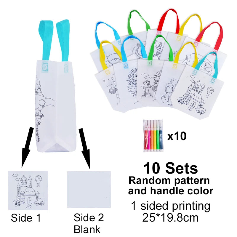 DIY Coloring Bags – Kids Graffiti Art & Craft Kit with Markers
