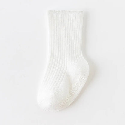 3Pairs/Lot Baby Socks Boys Girls Cotton Stripe Soft Sock Kids Toddler Non-Slip Rubber Grips Floor Socken For 0-3 Years