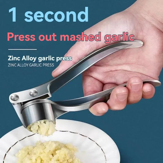 Garlic Press, Stainless Steel Manual Garlic Crusher & Mincer