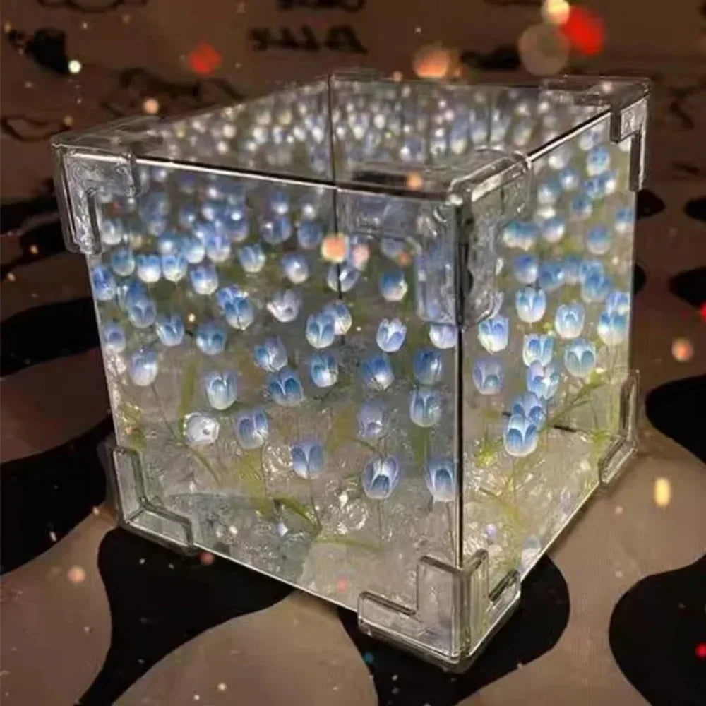 Tulip Night Lamp – DIY 3D Flower Sea Cube Light