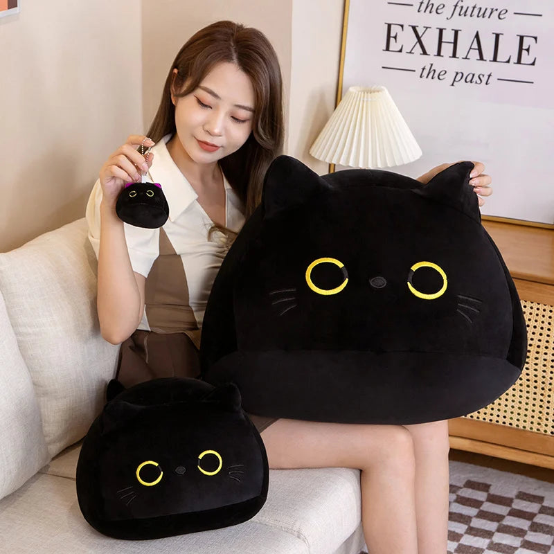 Black Cat Plush Toy – Cute Stuffed Cat Doll