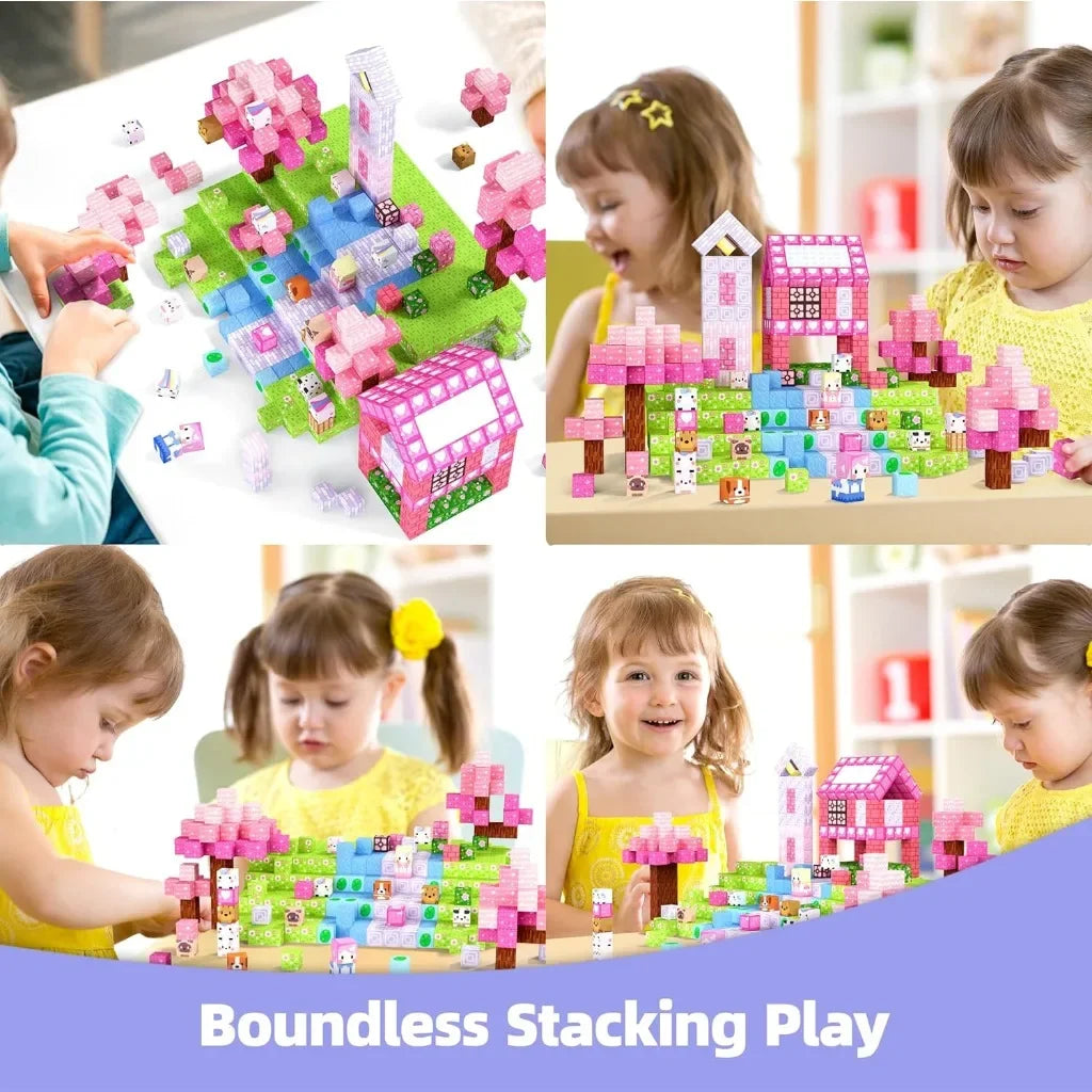 Magnetic Building Blocks Cube Set for Creative Construction Play