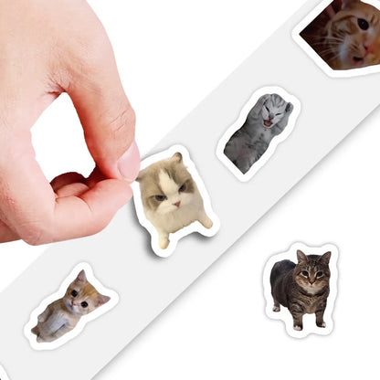 500pcs/roll Cartoon Meme Cat Stickers For School Reward Stickers Classroom Decoration Encouragement Sticker For Student Teacher