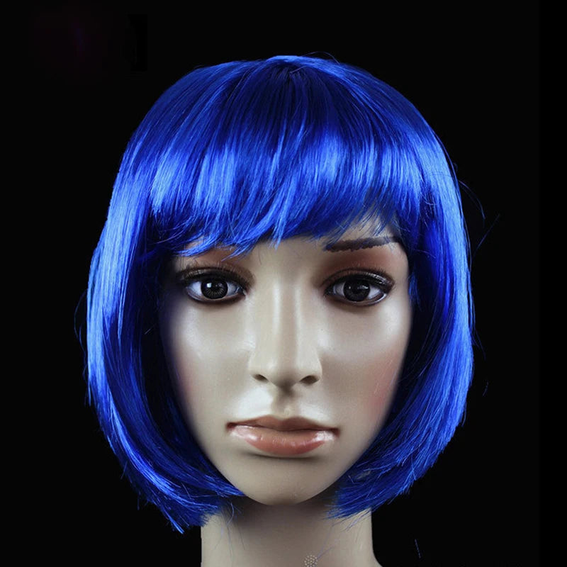 Short Bob Cosplay Wig – Synthetic Anime Costume Hair