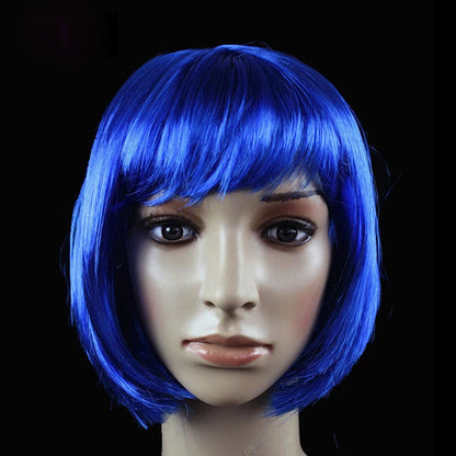 Short Bob Cosplay Wig – Synthetic Anime Costume Hair