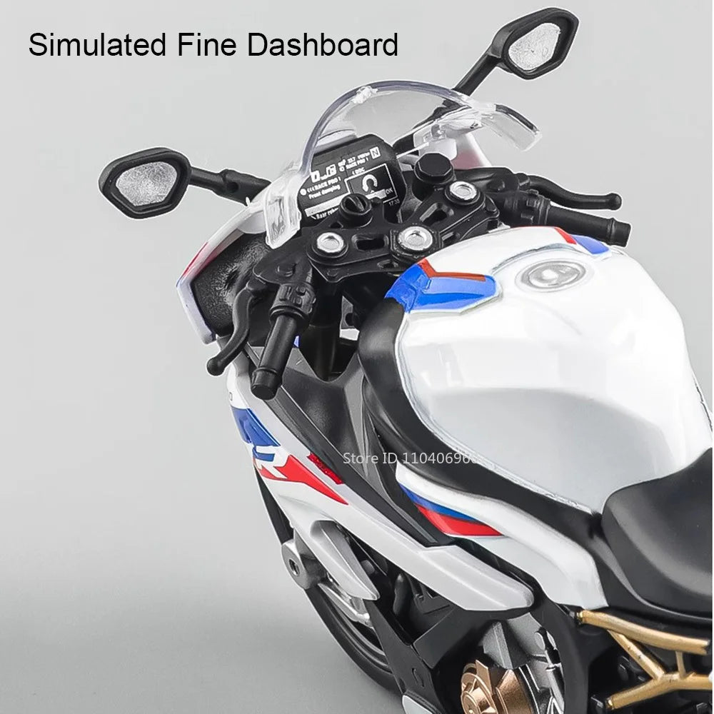 1:12 Diecast Motorcycle Model – Alloy Light & Sound Collectible